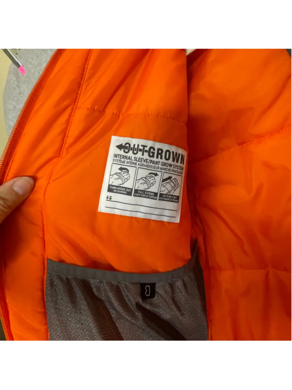 Columbia Boys XL 18/20 Hooded Winter Ski Jacket Gray Orange
